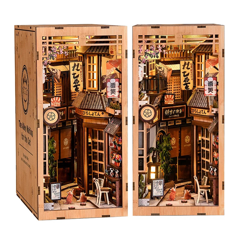 The Alley Waiting for the Cat | Japanese Book Nook Kit with Lights